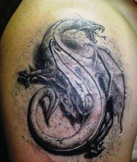 3d tetovaa zmaja