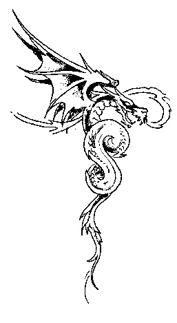Fantasy keltska tetovaa zmaja
