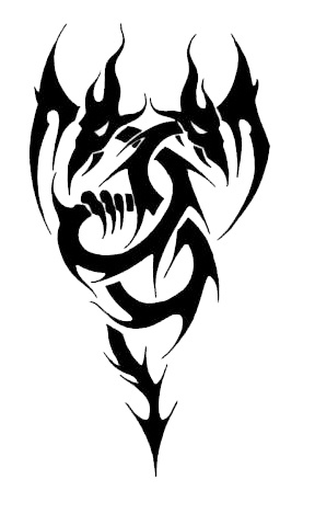 Tribal tetovaža zmaja