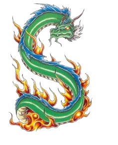 tetovaa  kineskog zmaja u boji