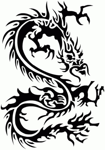 Tribal tetovaa kineskog zmaja