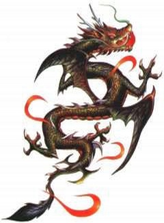 Tetovaa kineskog zmaja u boji