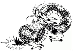 Tetovaa kineskog zmaja za donji dio lea