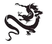 Tetovaa kineskog zmaja za donji dio lea