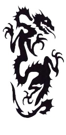 Tribal tetovaa zmaja