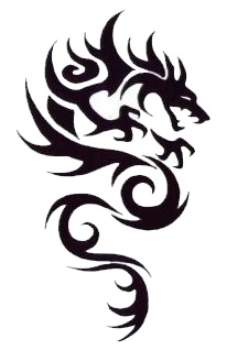 Tribal tetovaa zmaja