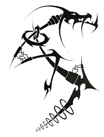 Tribal znastveno fanstina tetovaa zmaja