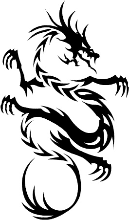 Tribal tetovaa zmaja