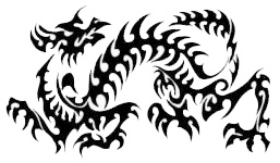 Tribal tetovaa zmaja